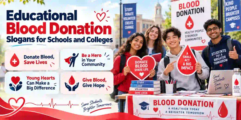 Educational Blood Donation Slogans for Schools and Colleges