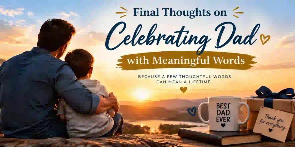 Final Thoughts on Celebrating Dad with Meaningful Words