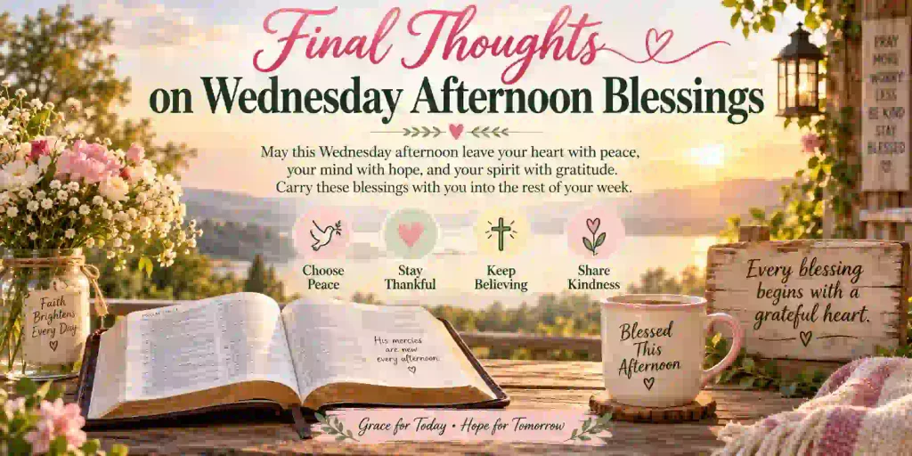Final Thoughts on Wednesday Afternoon Blessings