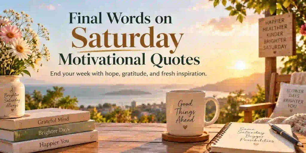 Final Words on Saturday Motivational Quotes