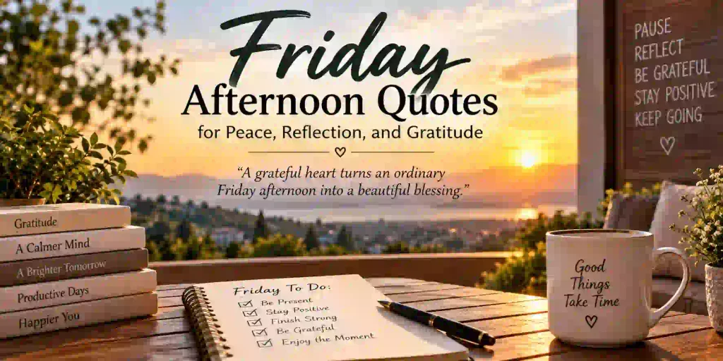 Friday Afternoon Quotes for Peace, Reflection, and