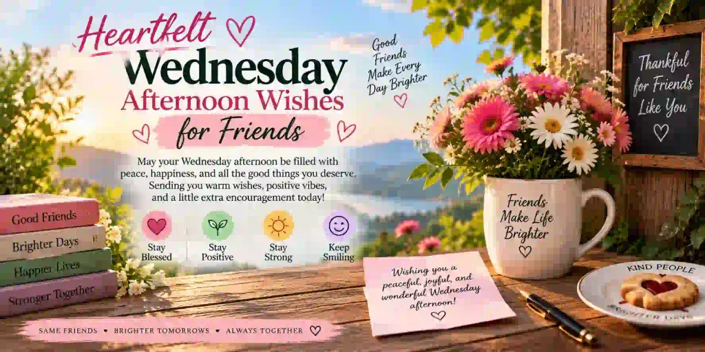 Heartfelt Wednesday Afternoon Wishes for Friends