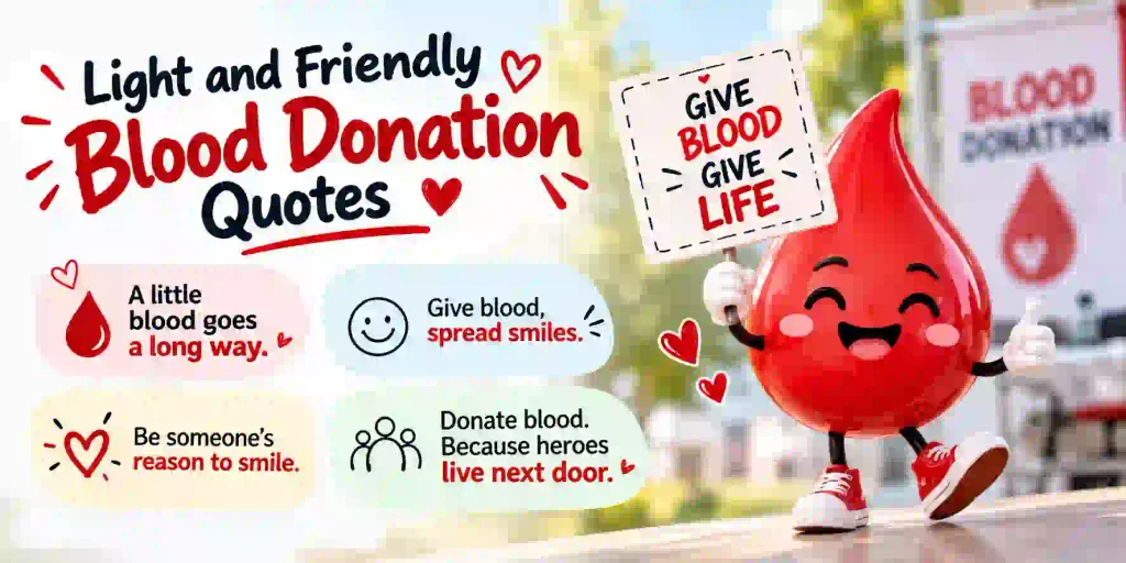 Light and Friendly Blood Donation Quotes