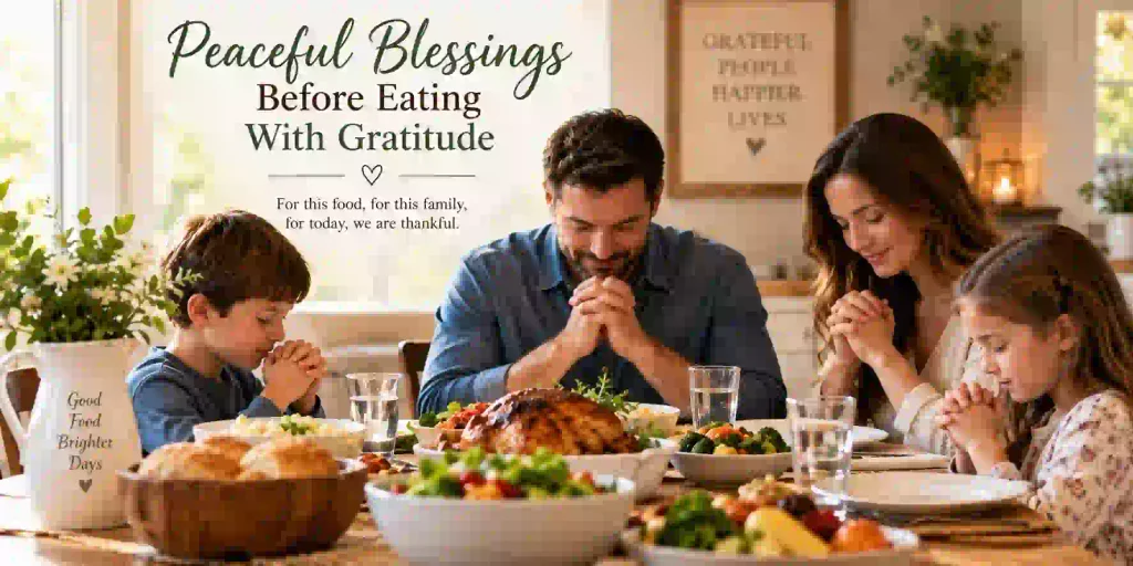 Peaceful Blessings Before Eating With Gratitude
