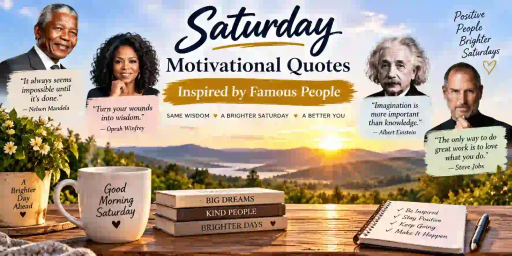 Saturday Motivational Quotes Inspired by Famous People