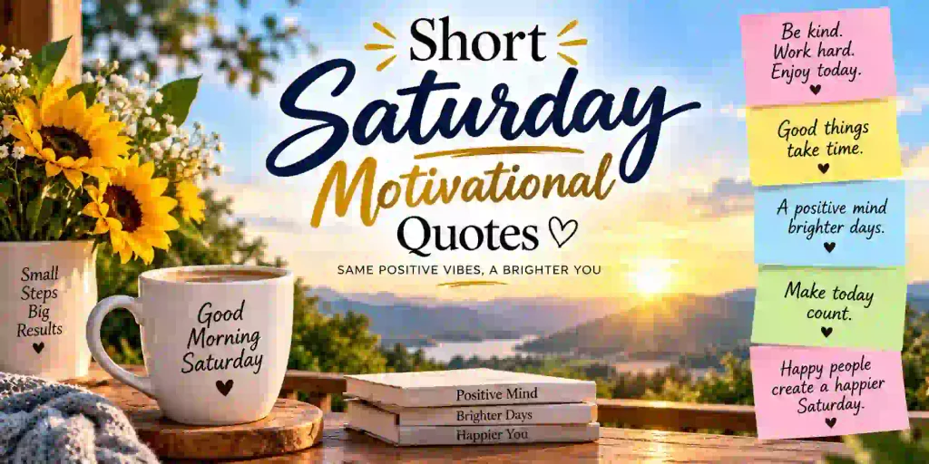 Short Saturday Motivational Quotes