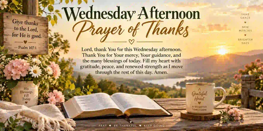 Wednesday Afternoon Prayer of Thanks