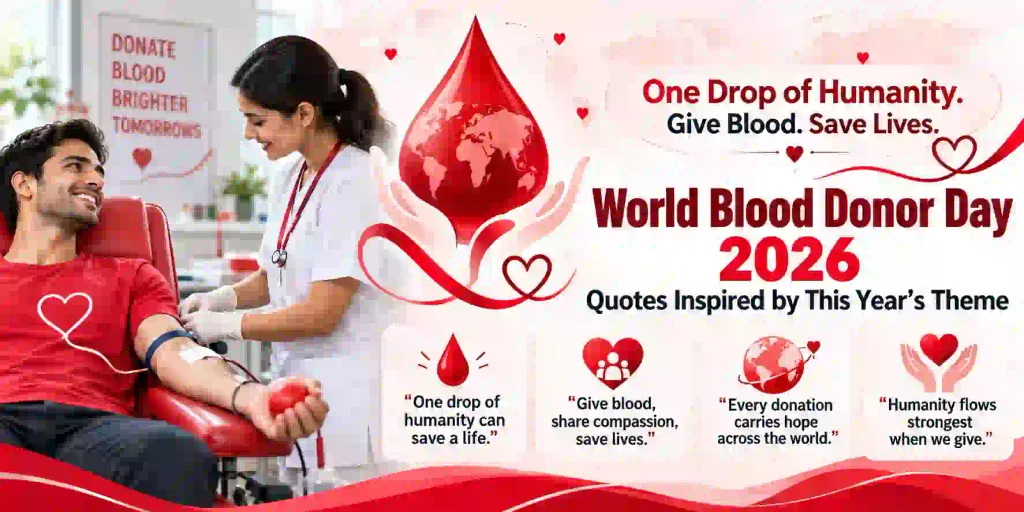 World Blood Donor Day 2026 Quotes Inspired by This Year’s Theme