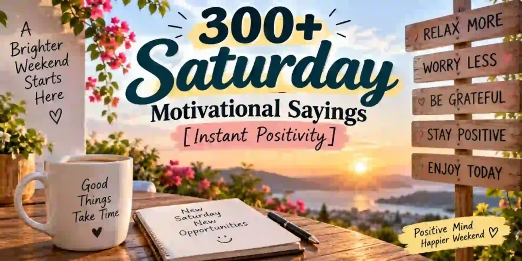 Saturday Motivational Sayings [Instant Positivity]