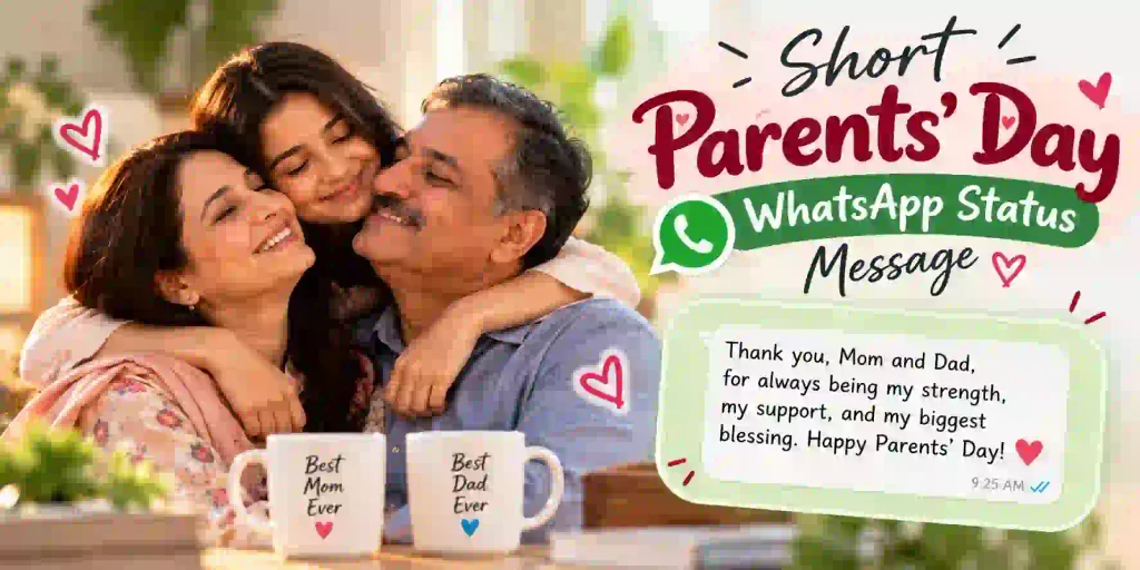 Short Parents’ Day WhatsApp Status Messages