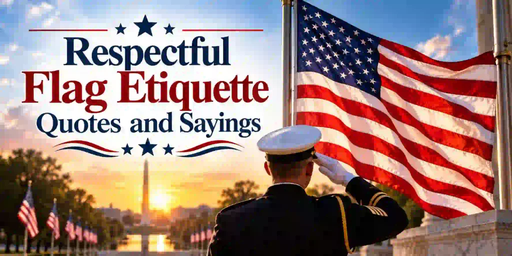 Respectful Flag Etiquette Quotes and Sayings